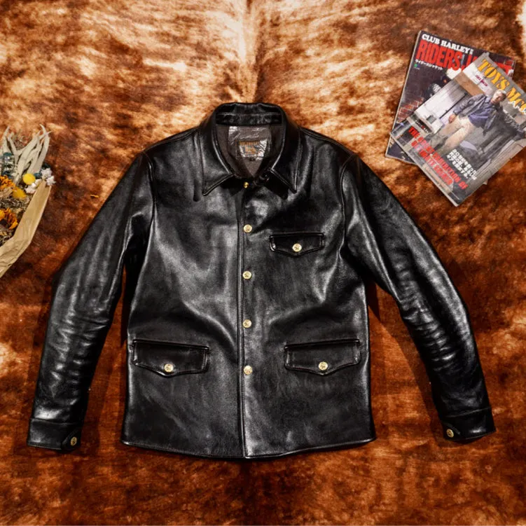 Men's Black Brakeman Leather Coat