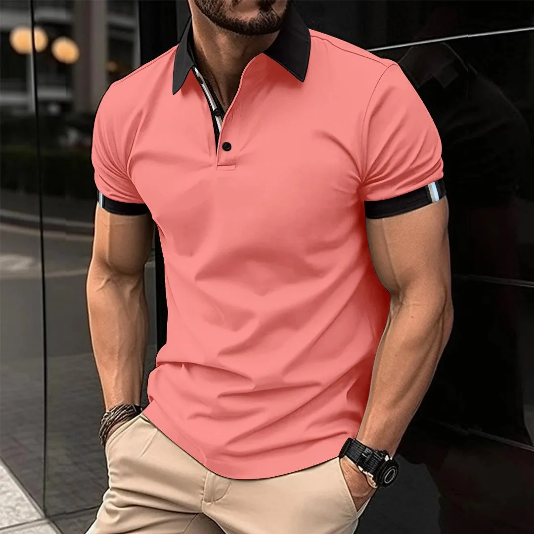 Men's Casual Button Polo Shirt