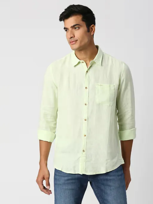 Men'S Full Sleeve Solid Cotton Blend Shirt For Men (Size-M)