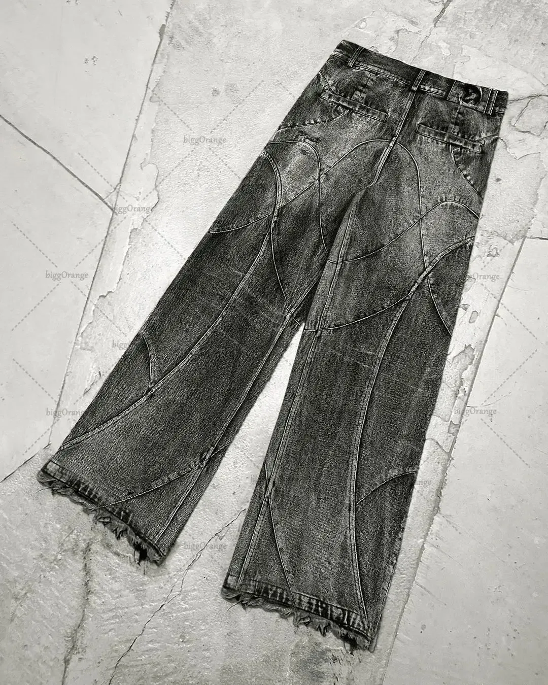 Men's Oversized Baggy Jeans – Loose Straight Distressed Wide-Leg Pants