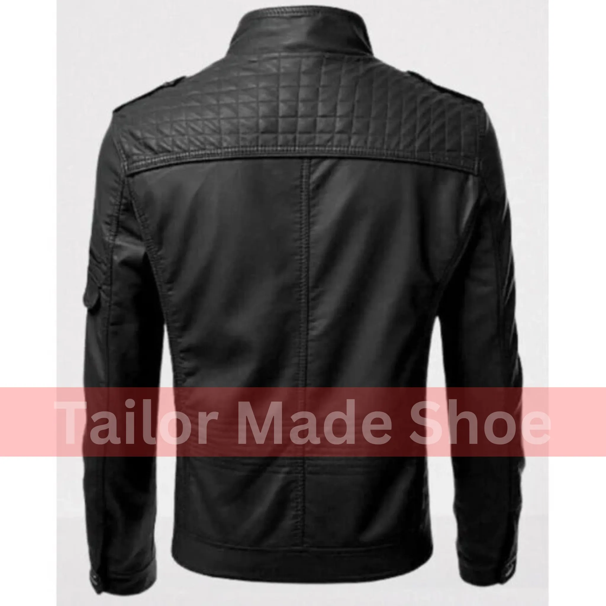 Men's Pure Black Leather Biker Fashion Jacket for Men, Men Leather Outerwear