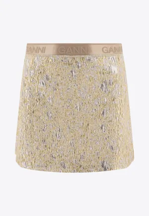 Metallic Mini A-line Skirt