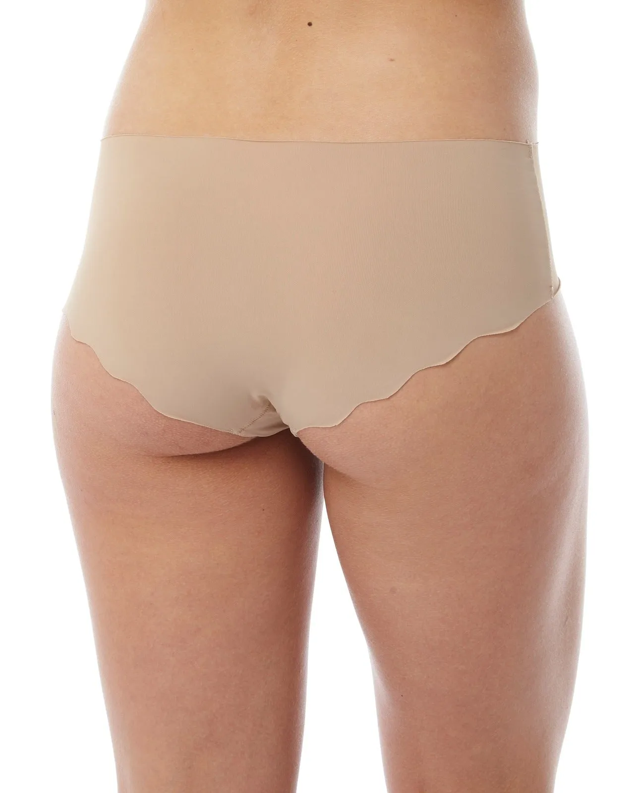 Microfibre Lazer Cut Brief - Nude