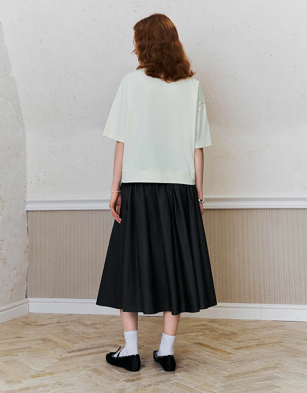 Midi A-Line Skirt