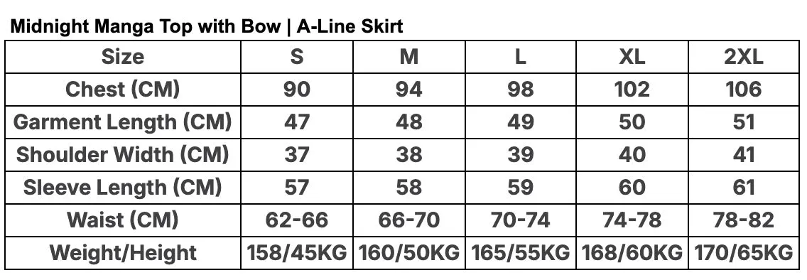 Midnight Manga A-Line Skirt
