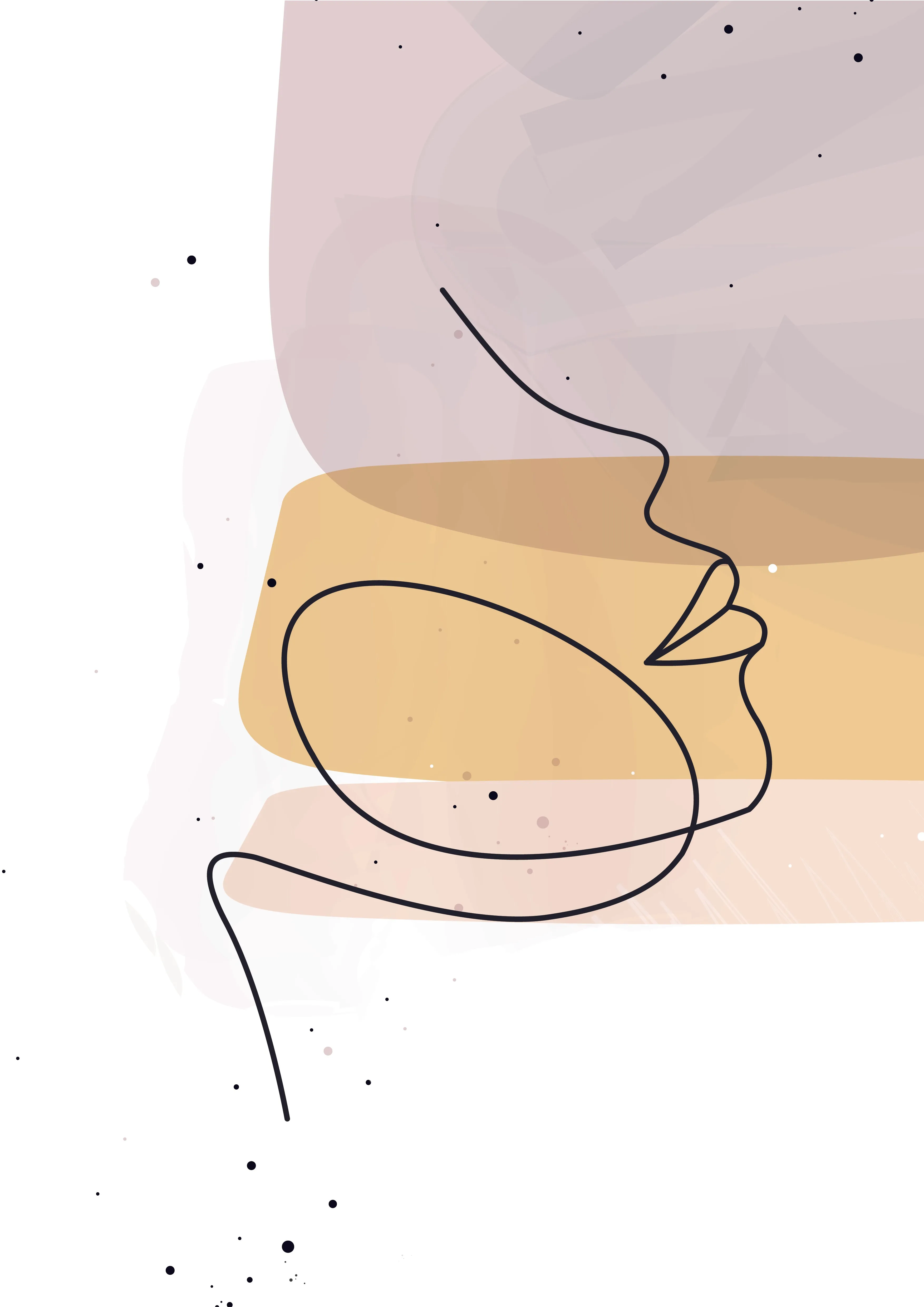 Modern abstract minimalistic women face line art