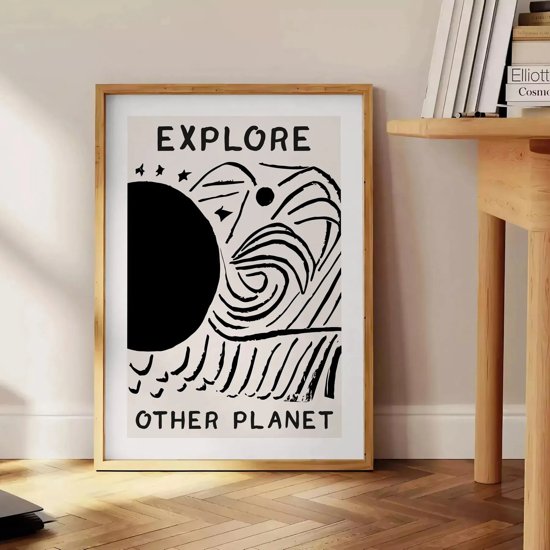 Modern Art Explore Other Planet Wall Print