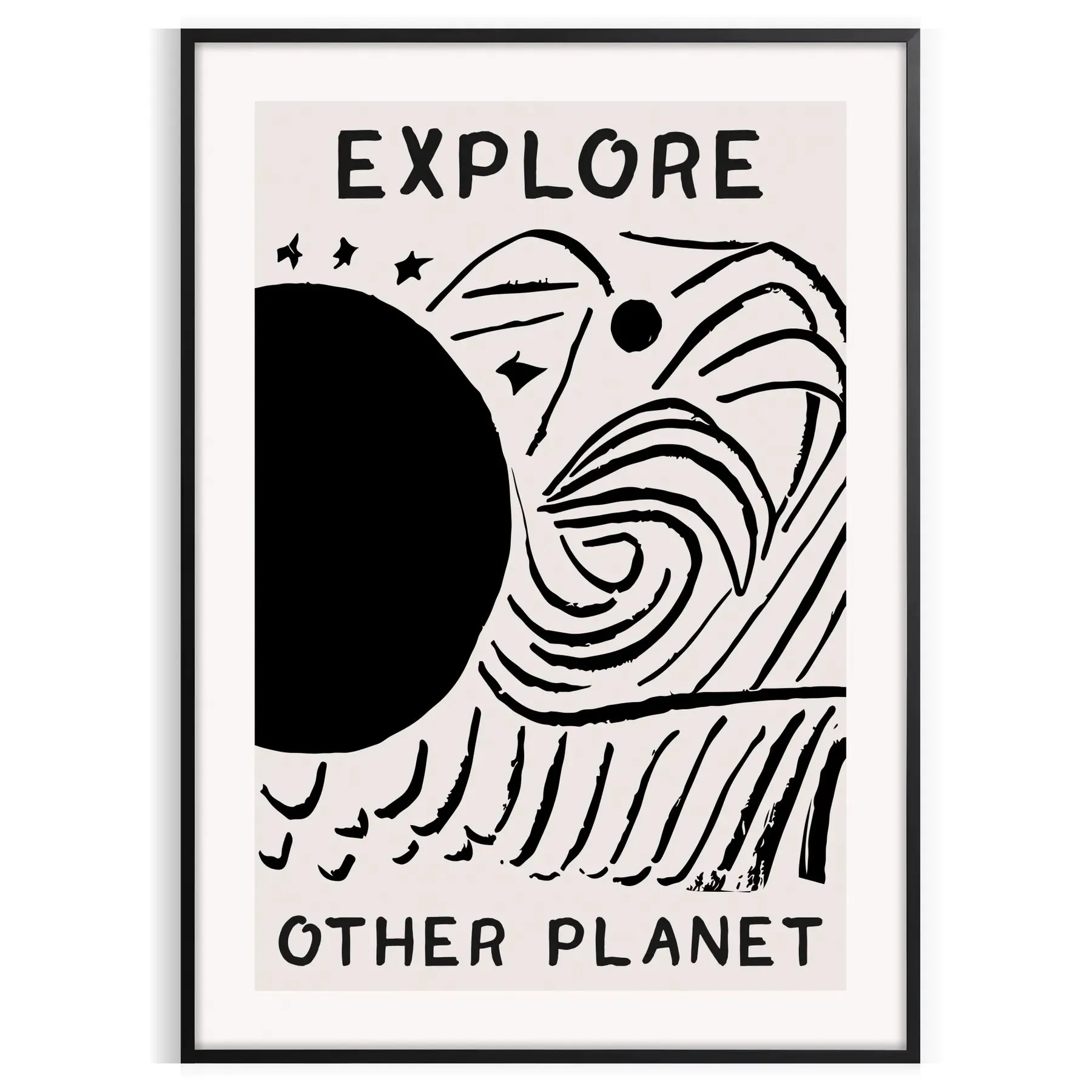 Modern Art Explore Other Planet Wall Print