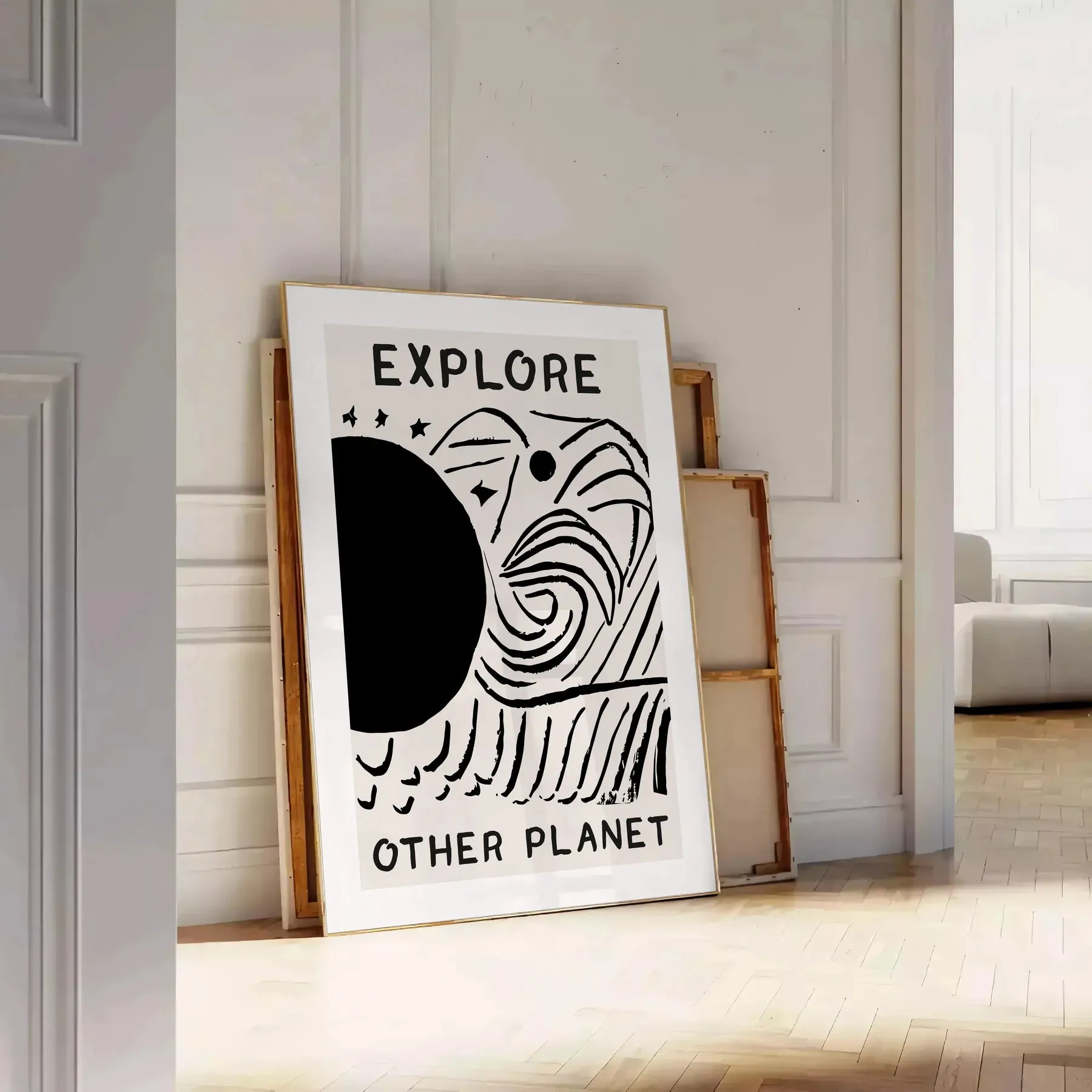 Modern Art Explore Other Planet Wall Print