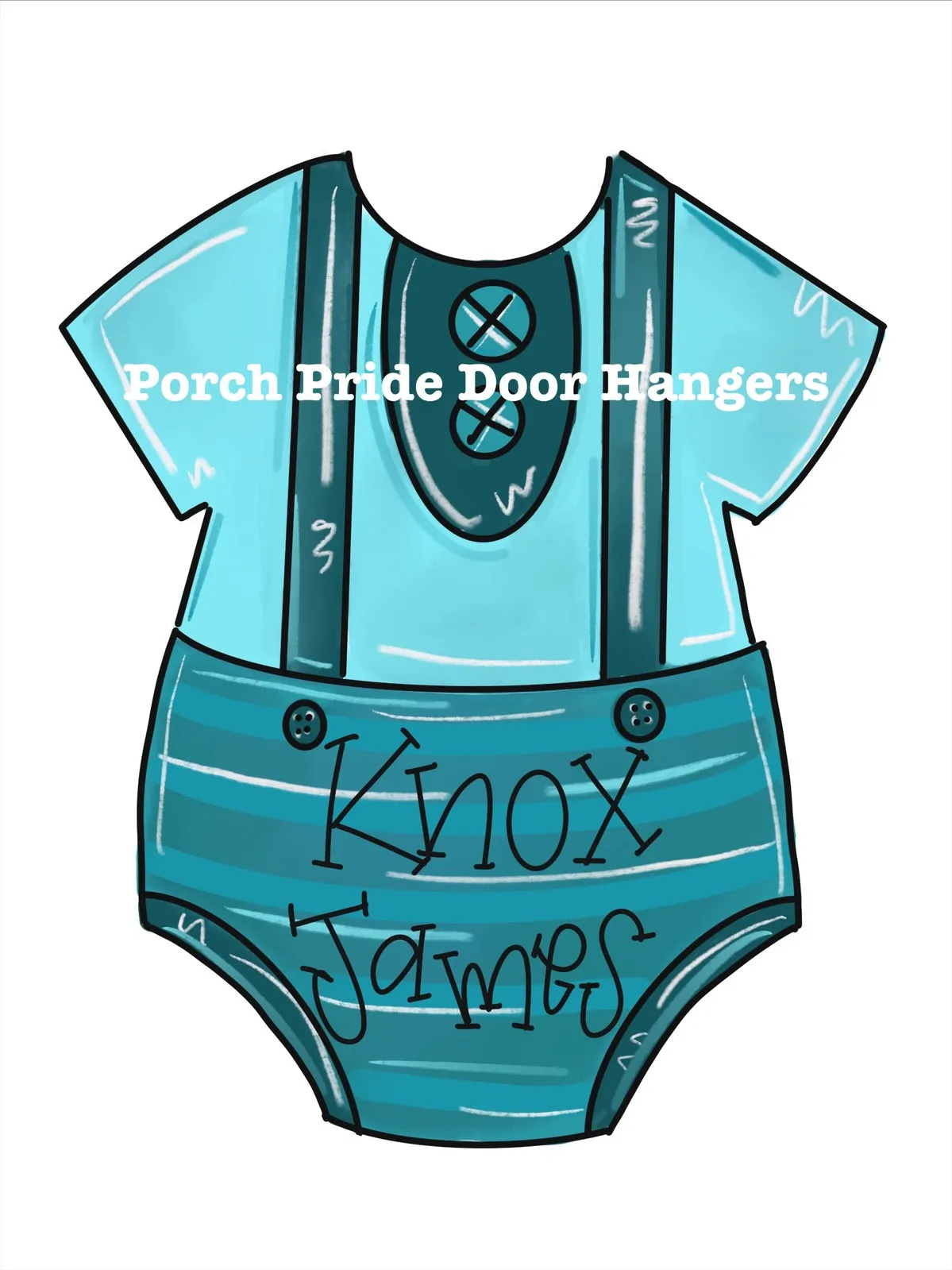 Modern Baby Boy Onesie Door Hanger