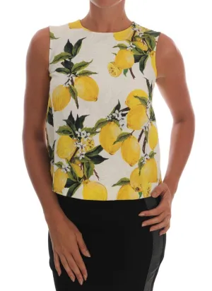 Multicolor Lemon-Print Floral Top