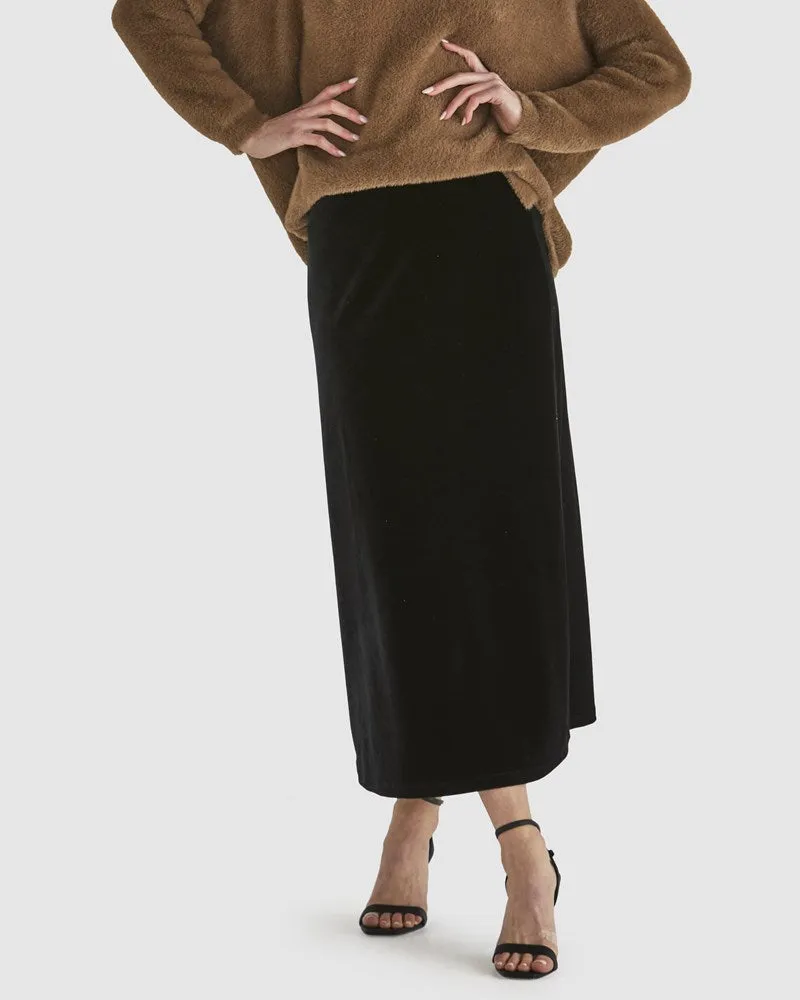 Mustang Sally Velvet Skirt - Black