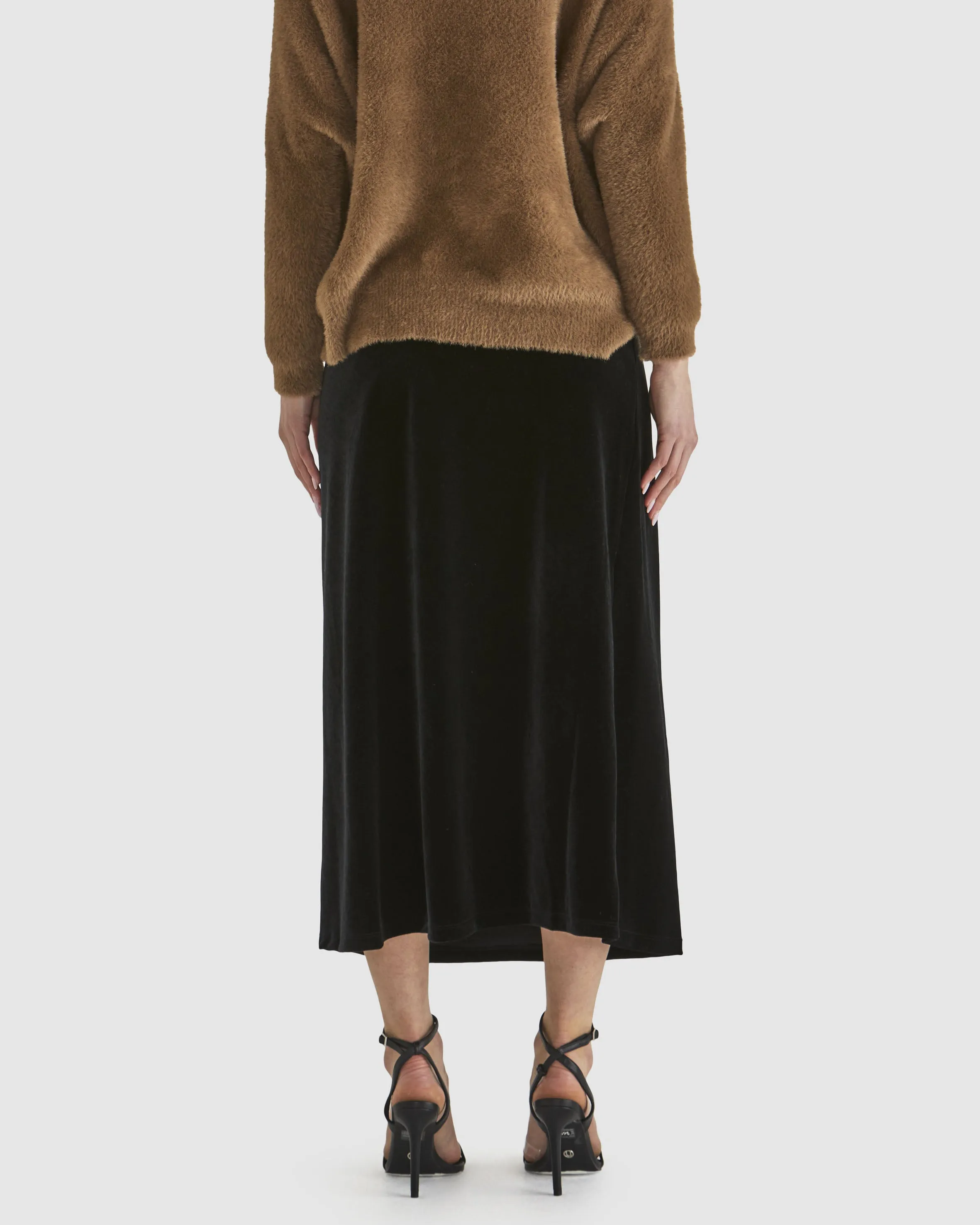 Mustang Sally Velvet Skirt - Black