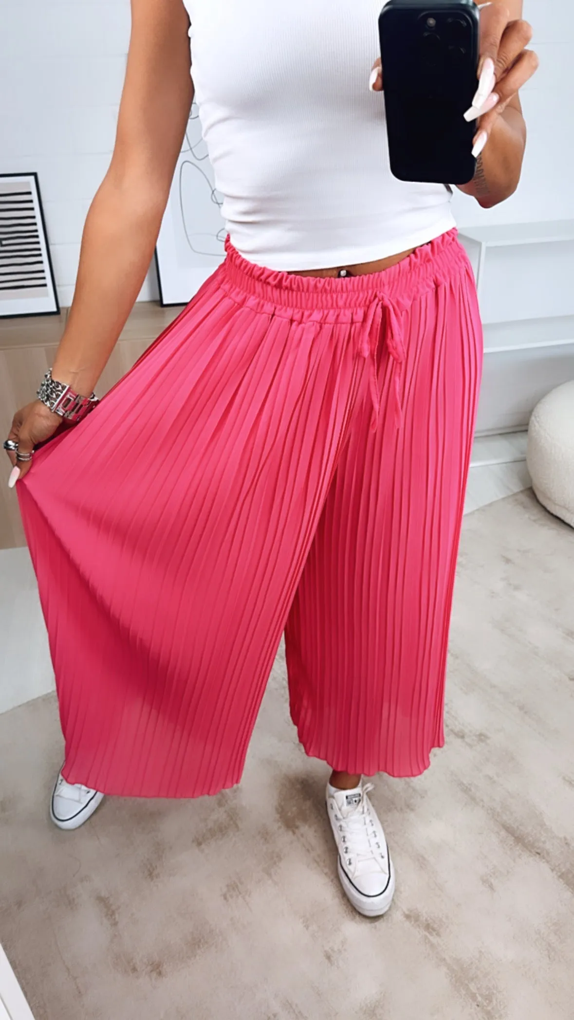 Naima | Light Pink Pleated trousers One size