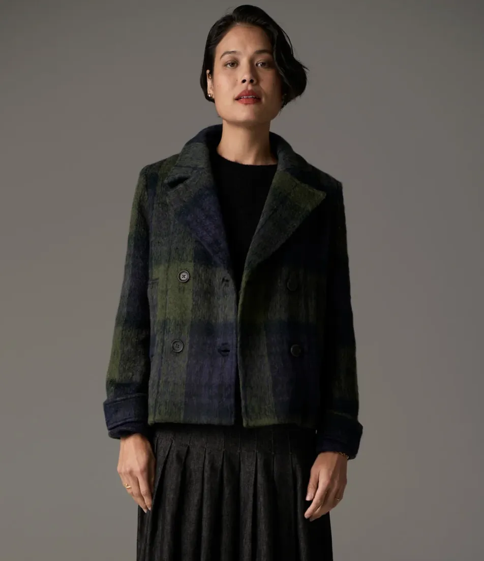 Nashia Pea Coat in Khaki/Ink by POL