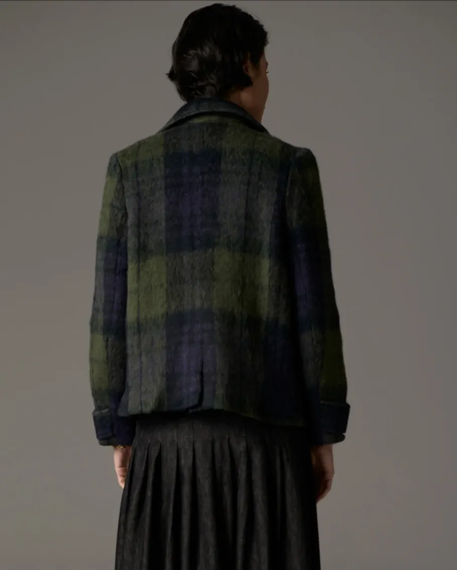 Nashia Pea Coat in Khaki/Ink by POL
