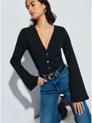 Nation Margaux Top in Jet Black