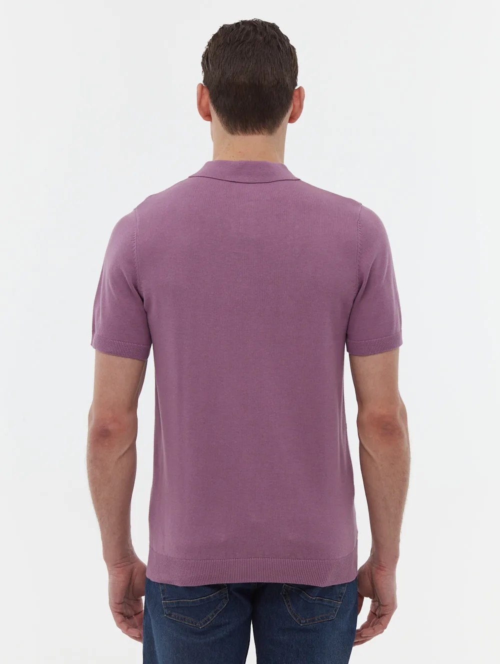 Navaro Grid Pattern Polo Shirt