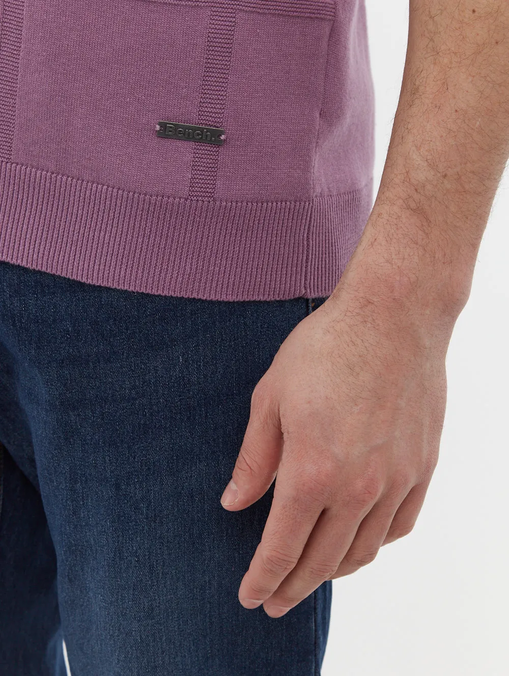 Navaro Grid Pattern Polo Shirt