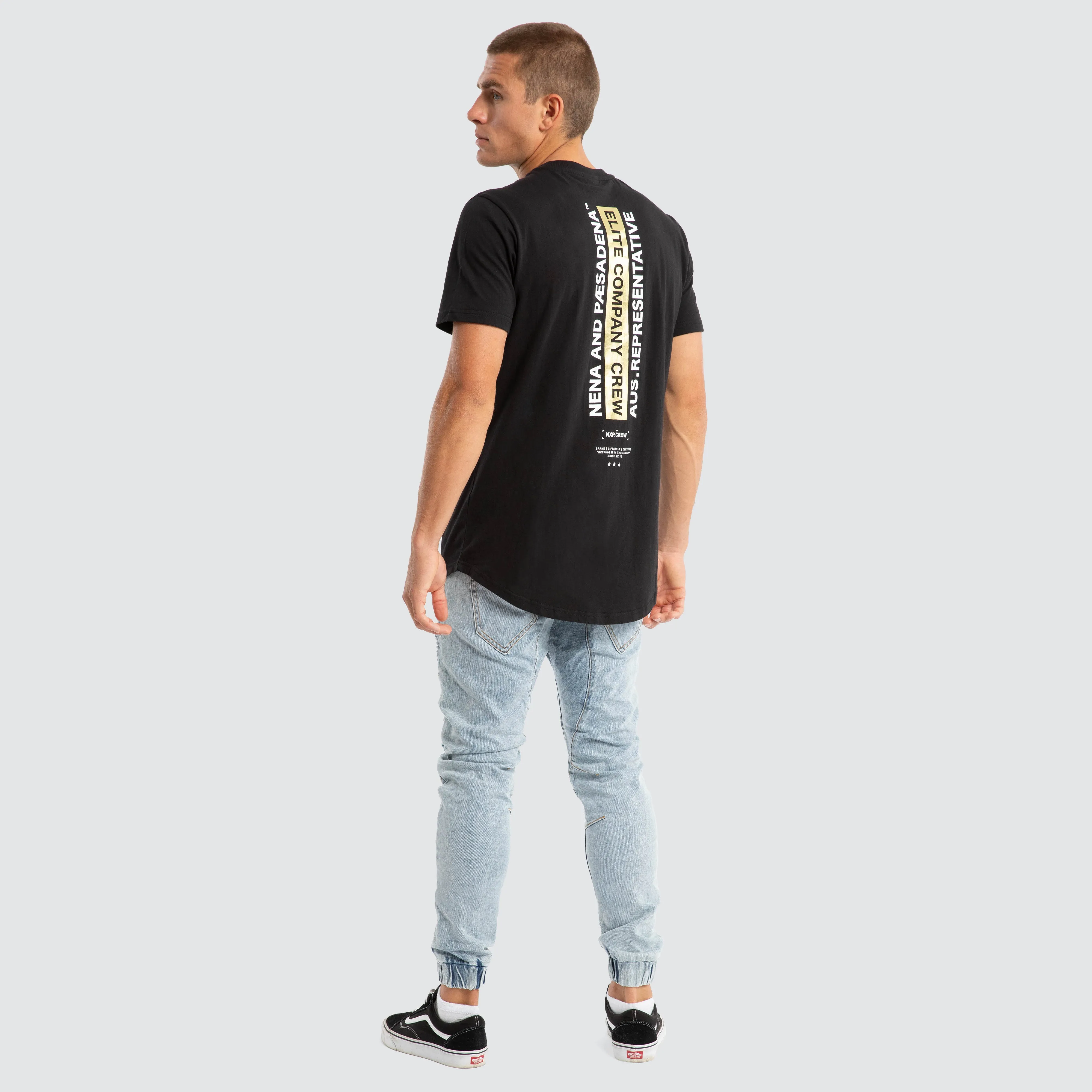 Nave Dual Curved Tee Jet Black