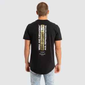 Nave Dual Curved Tee Jet Black