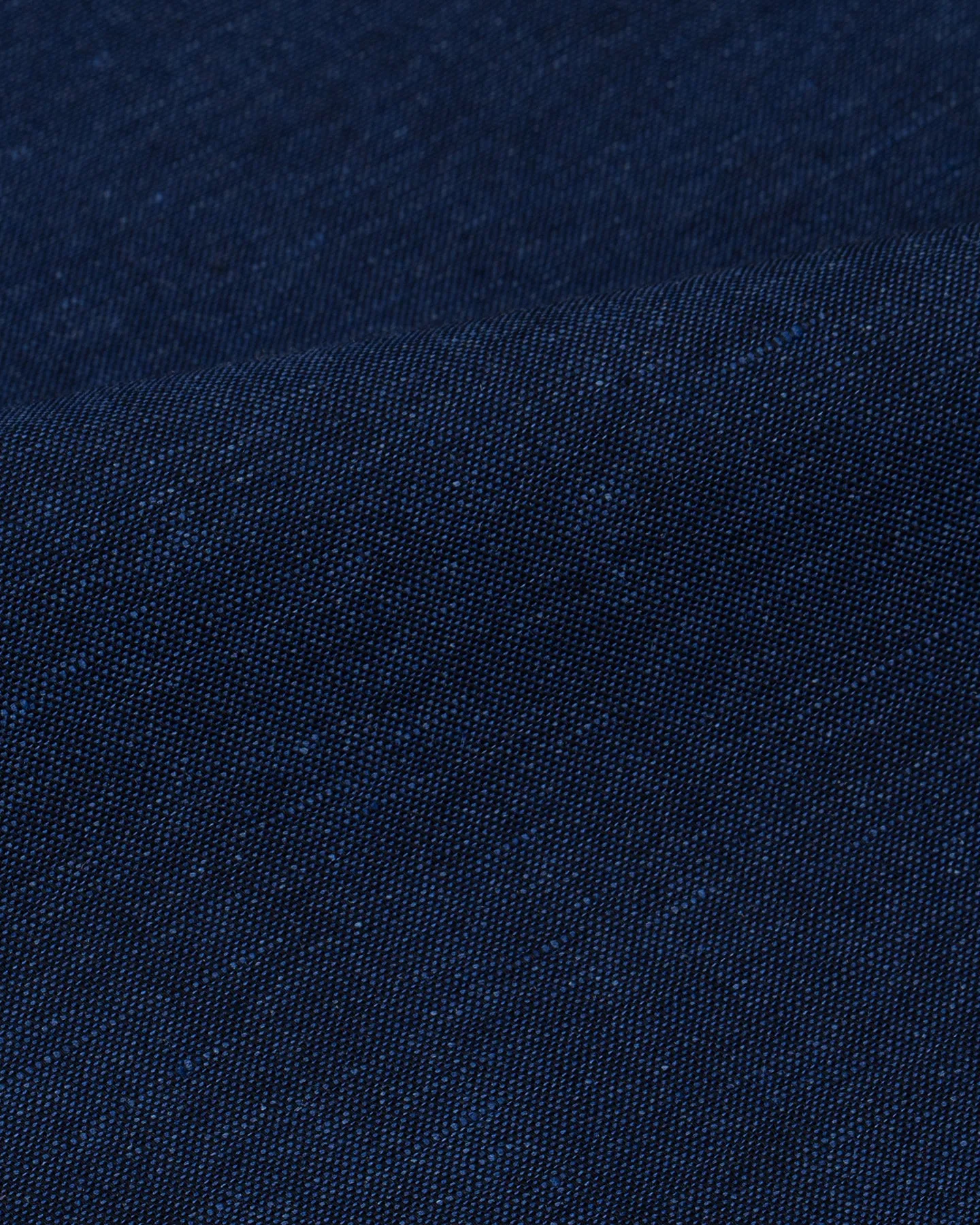 Navy Cotton Linen Button Down Shirt