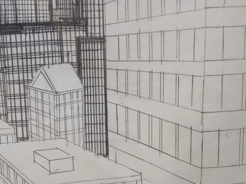 New York City Hand Drawn Animation Cell from Superfriends Cartoon