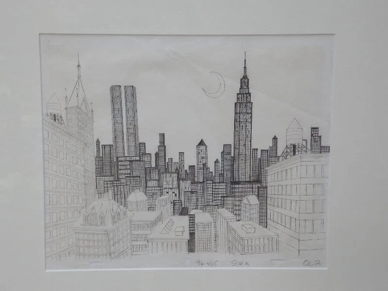 New York City Hand Drawn Animation Cell from Superfriends Cartoon