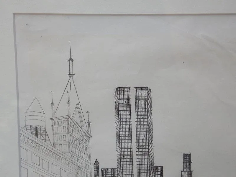 New York City Hand Drawn Animation Cell from Superfriends Cartoon
