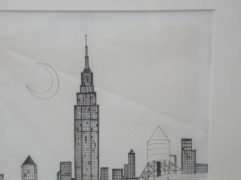 New York City Hand Drawn Animation Cell from Superfriends Cartoon