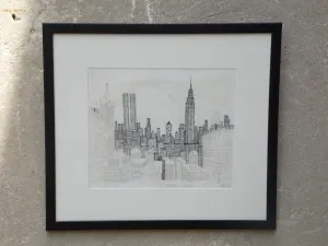New York City Hand Drawn Animation Cell from Superfriends Cartoon