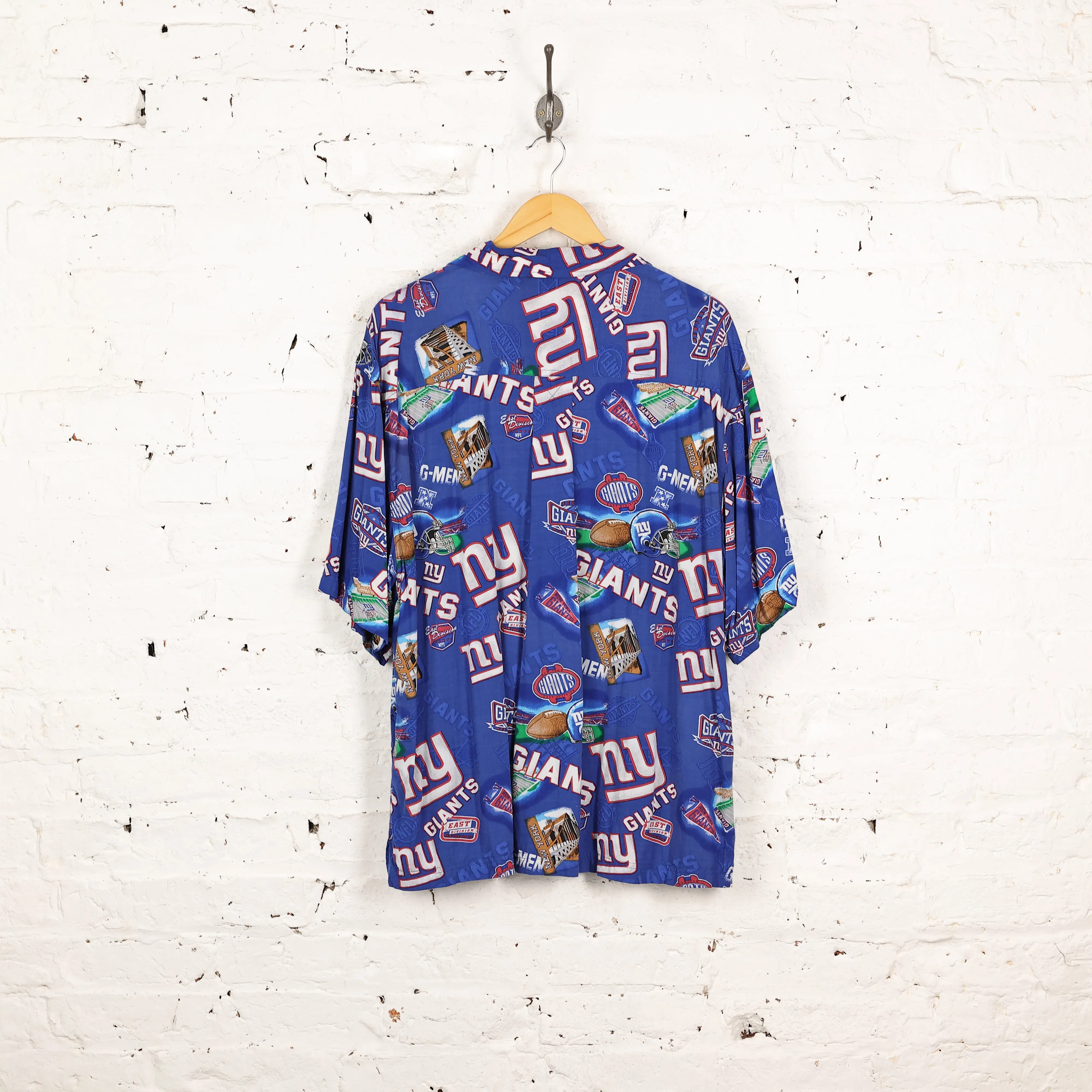 New York Giants NFL Hawaiian Shirt - Blue - L