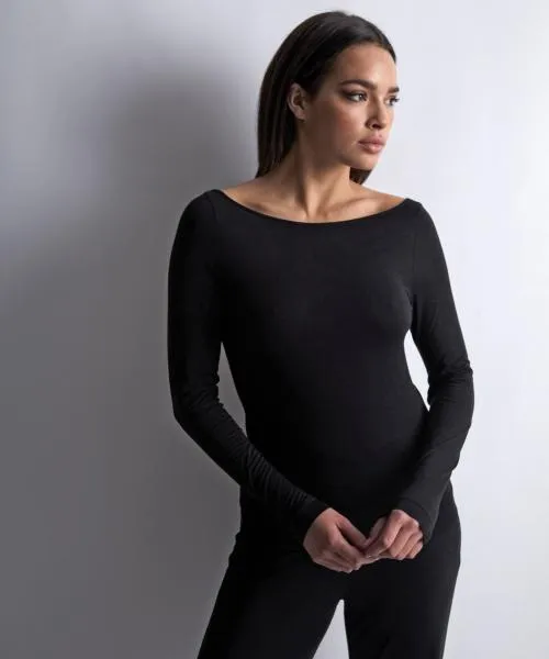 Night Crush Long Sleeve Top - Noir -