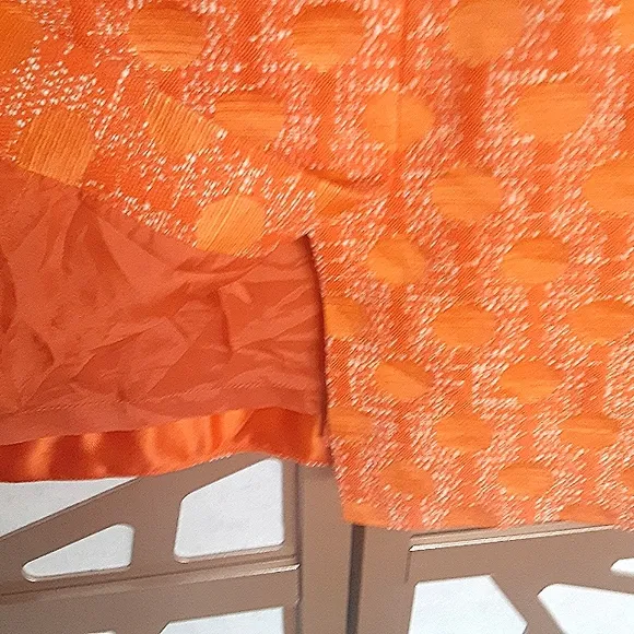 NWOT REAL CLOTHES Orange Mod print pencil skirt