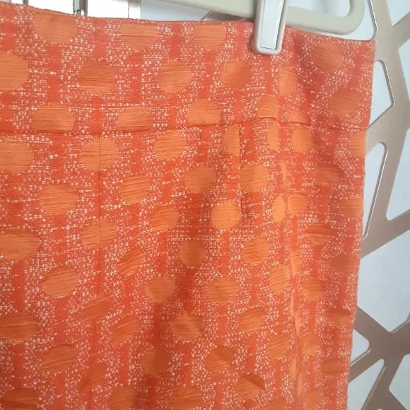 NWOT REAL CLOTHES Orange Mod print pencil skirt