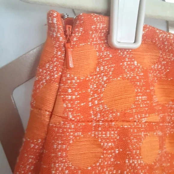 NWOT REAL CLOTHES Orange Mod print pencil skirt