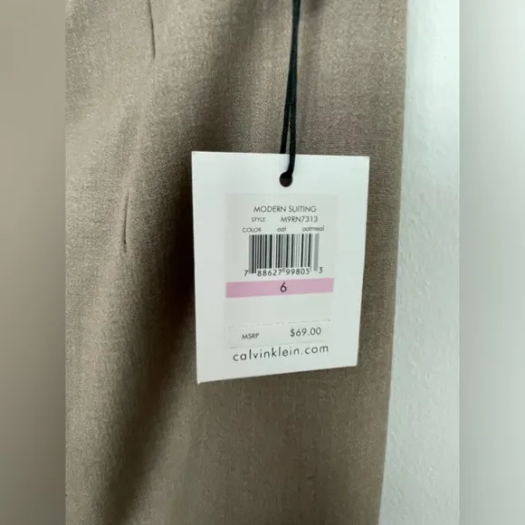 NWT Calvin Klein Size 6 Oatmeal Pencil Skirt