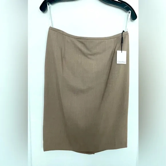 NWT Calvin Klein Size 6 Oatmeal Pencil Skirt