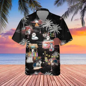 Old English Sheepdog Night Beach Hawaiian Shirt