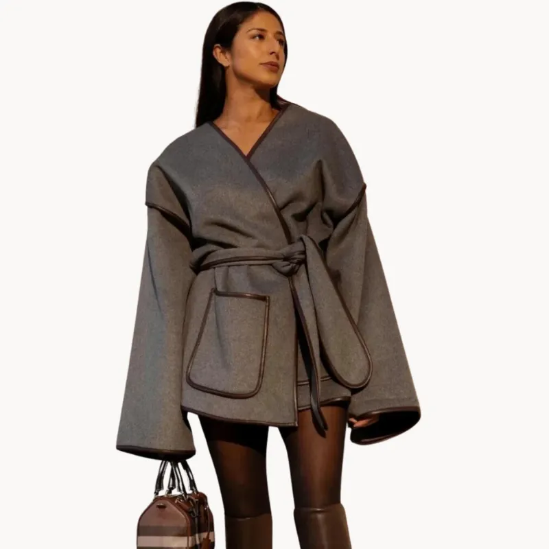 Ophelia - tailored women's jacket with chic belted design