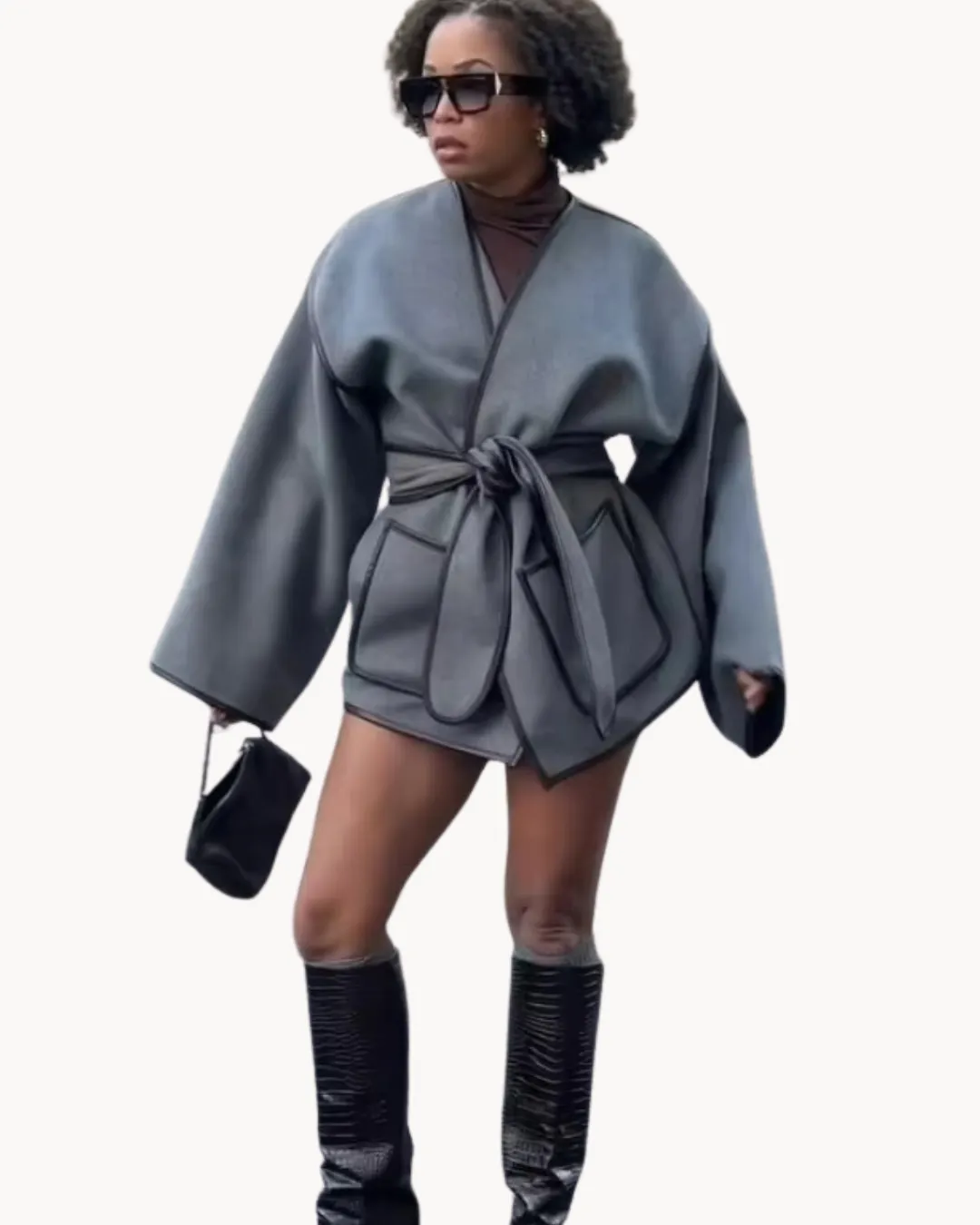 Ophelia - tailored women's jacket with chic belted design