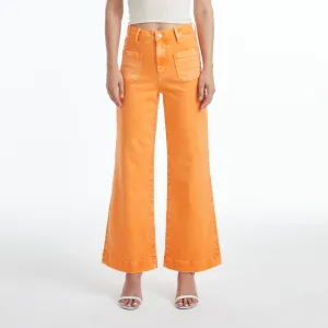 Orange Wide Leg Jeans
