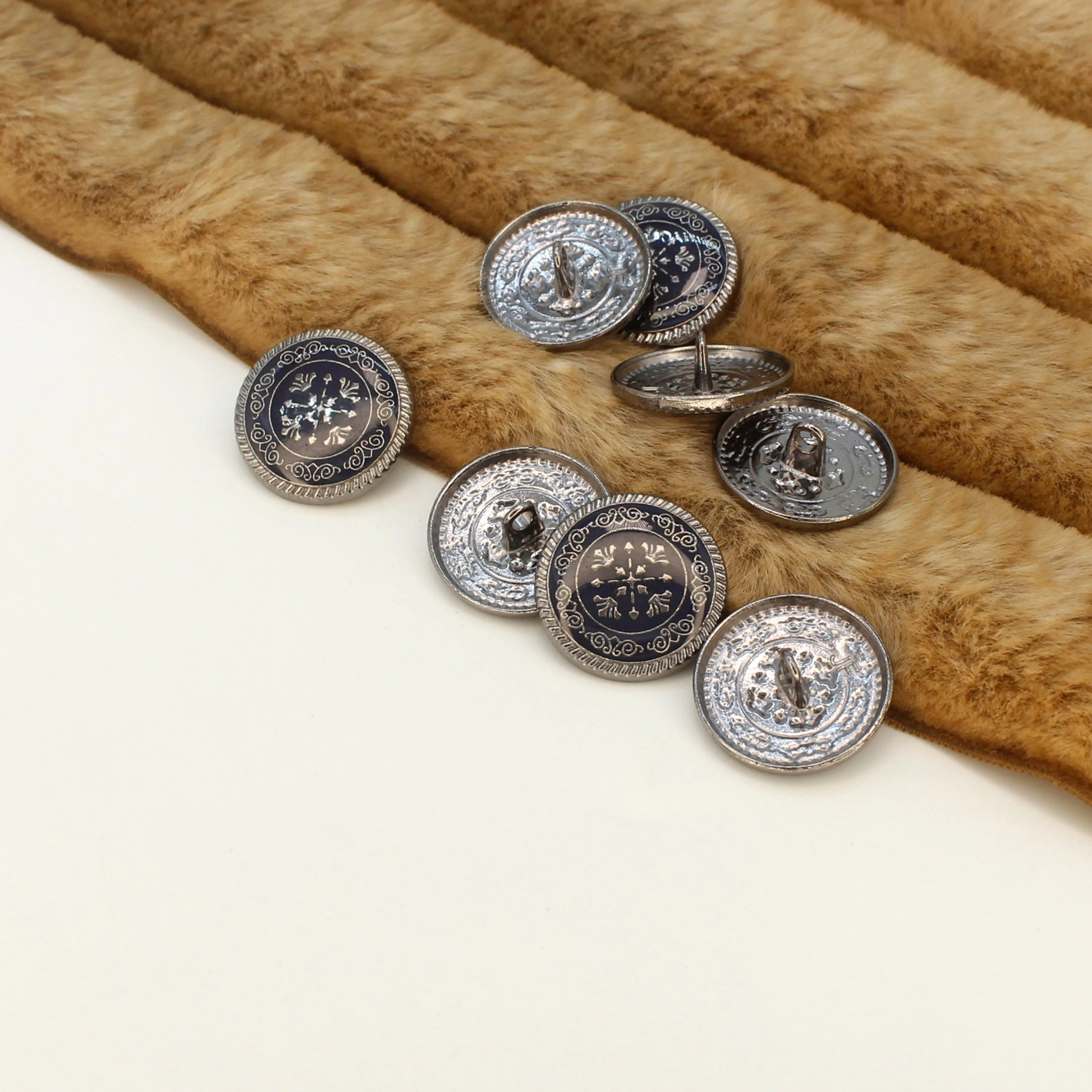 Ornate Snowflake Metal Buttons (8 Big   8 Small)