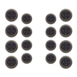 Ornate Snowflake Metal Buttons (8 Big   8 Small)