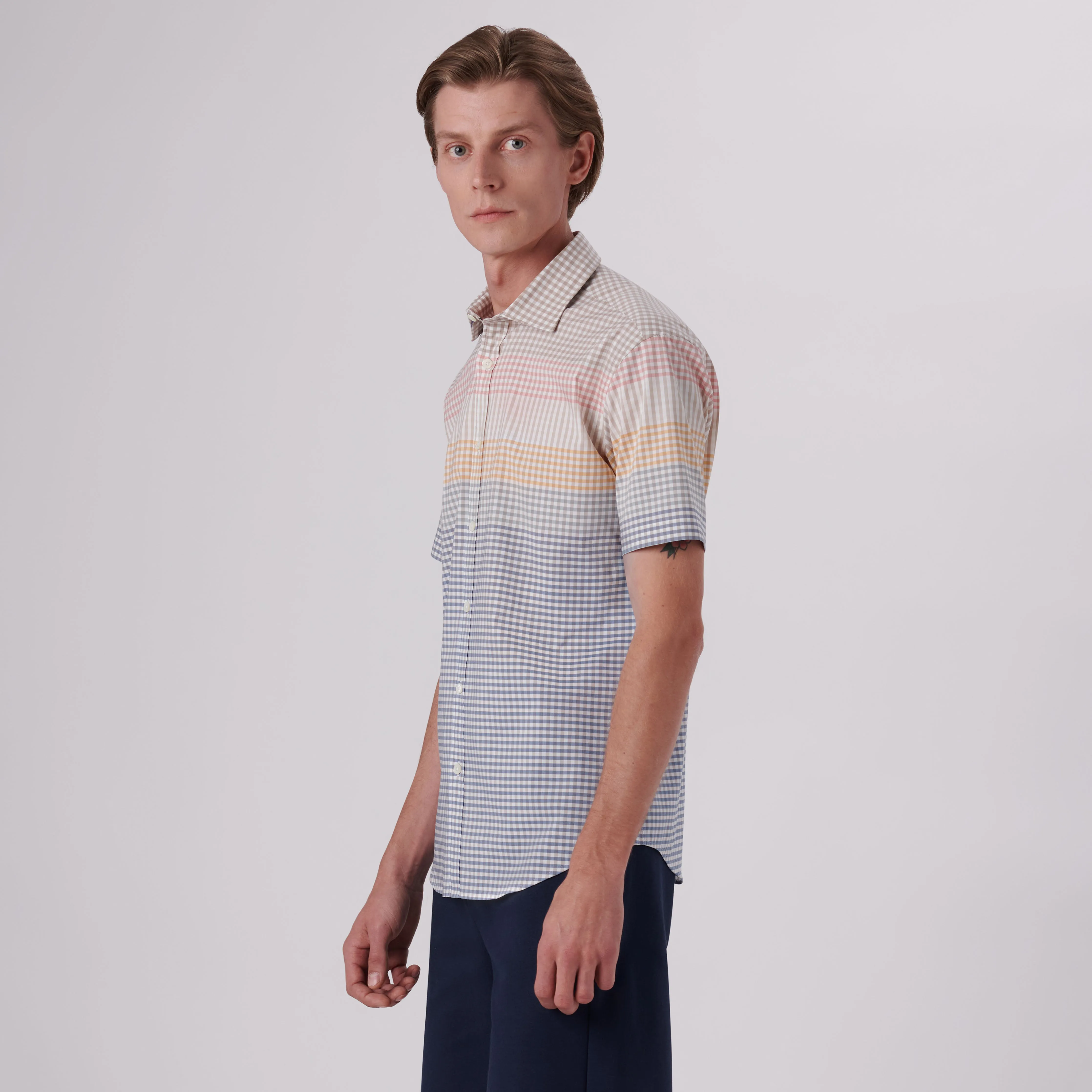 Orson Gingham Check Short Sleeve Shirt