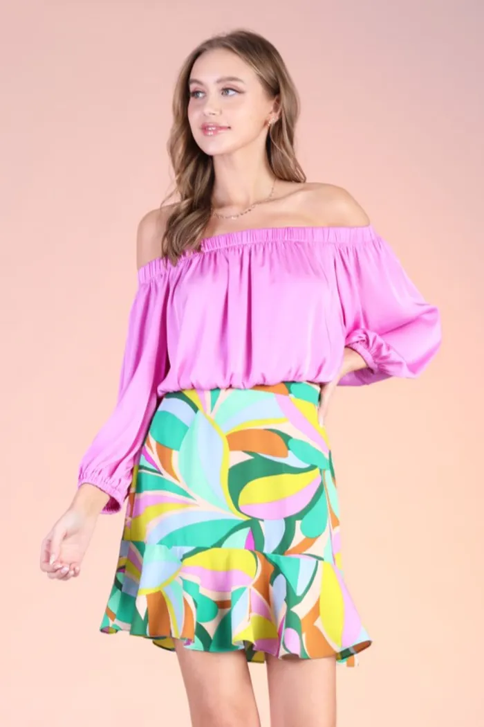 OTS L/S Satin Top