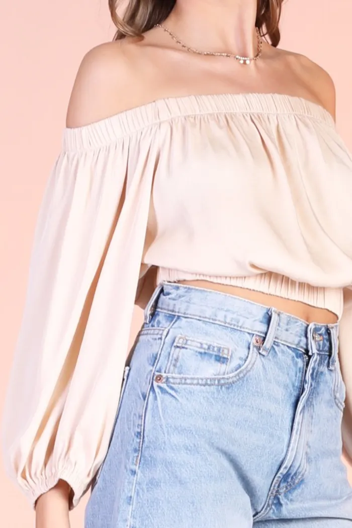 OTS L/S Satin Top