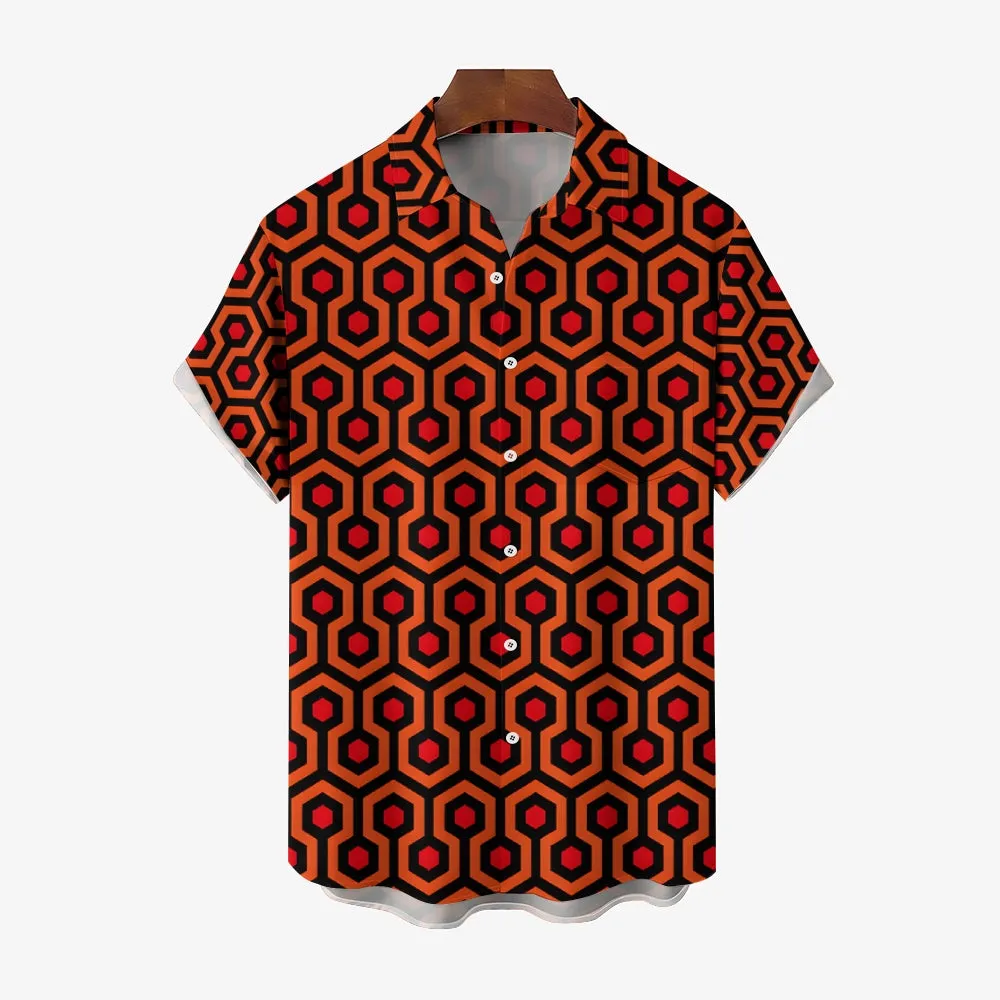 Overlook Hotel Horror Movie Halloween Print Hawaiian Shirt 2408011550