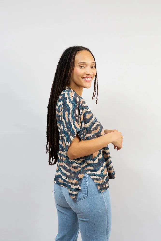 Oversized Boxy Top, Vinita Sky