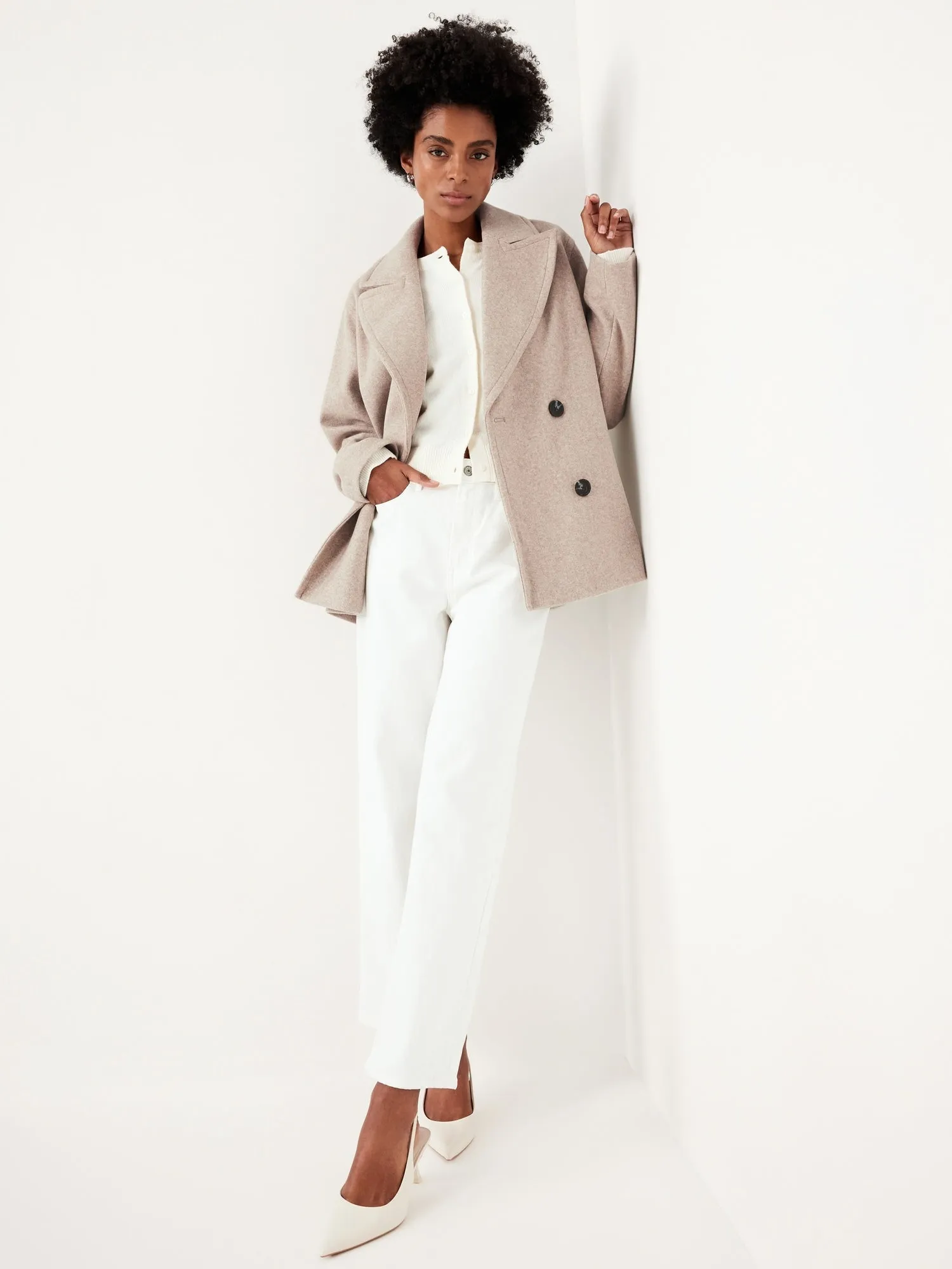 Oversized Double-Breasted Pea Coat